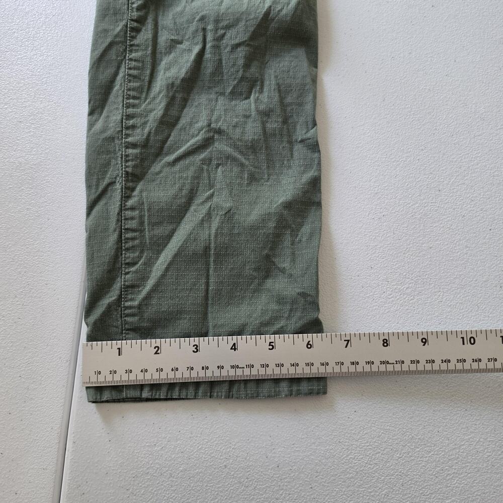 Vuori Ripstop Pants Womens Large Green Elastic Waist Drawstring Zip Hiking - Picture 7 of 12
